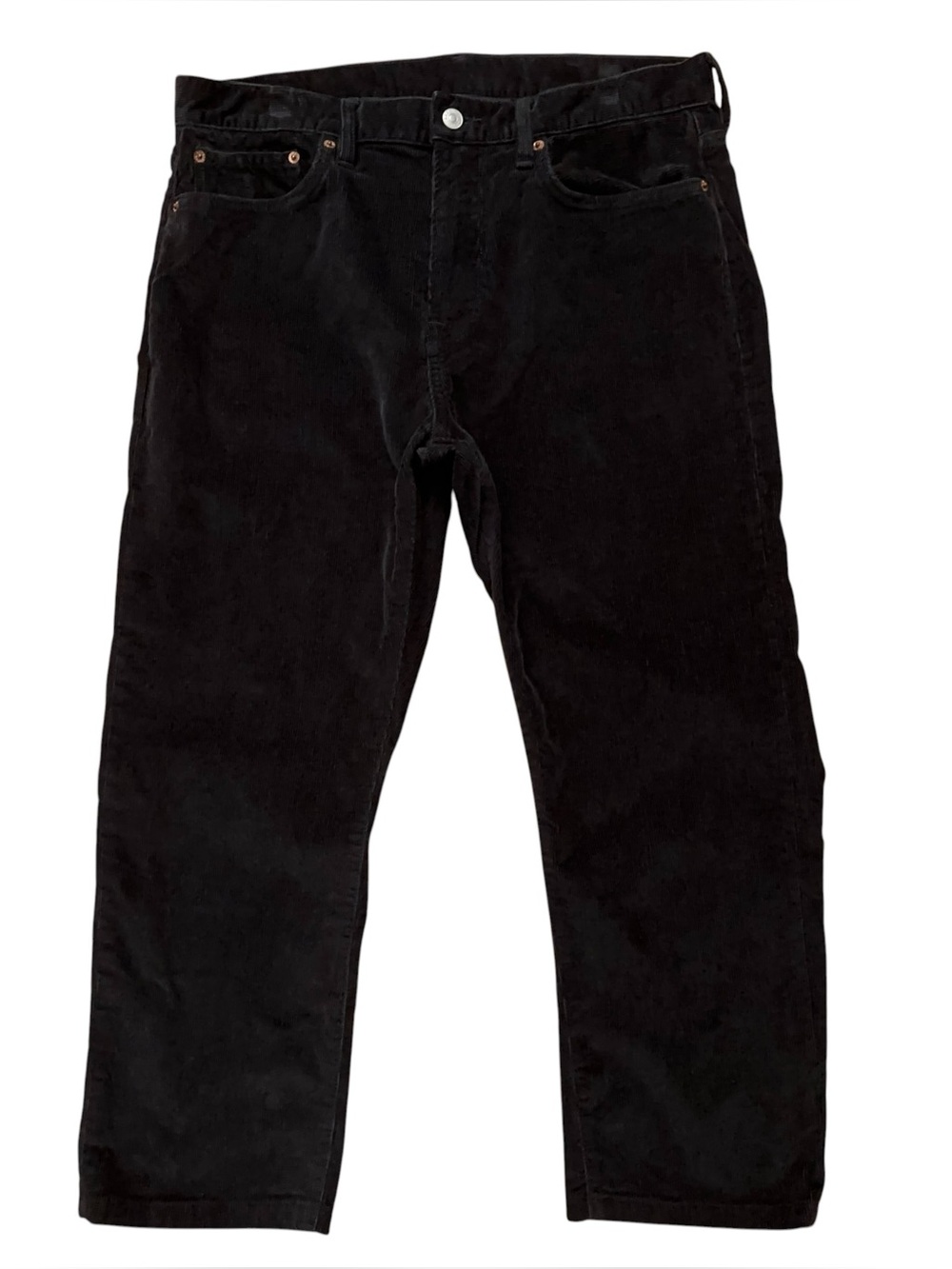 Buck Mason Corduroy Pants Mens Size 33x34 (Fits 33x25) 5-Pockets Stretch Black